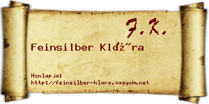 Feinsilber Klára névjegykártya